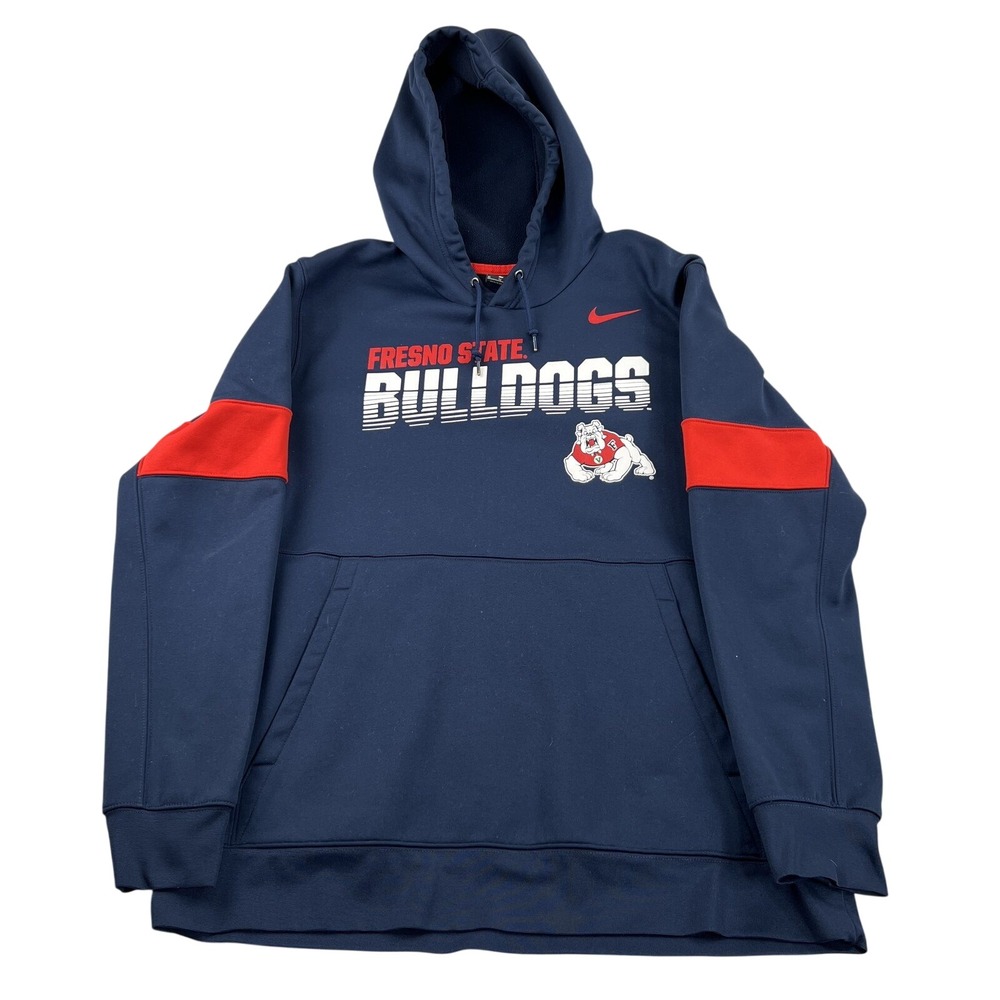 Nike Fresno State Bulldogs Hoodie XL Pullover Sweatshirt NCAA College Dri Fit